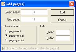 INSERT THE SAME PAGE NUMBER for both “begin” and “end,” because you are only marking a single page. 