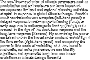 The non-linear evolution of climate
