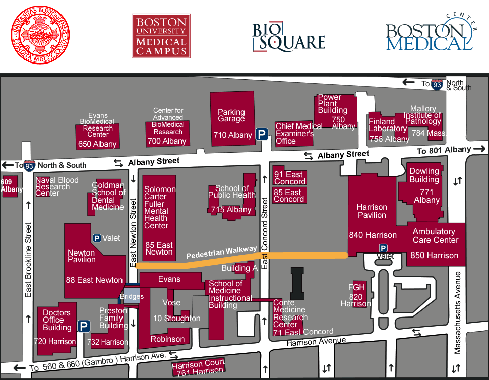 boston university medical campus map Contact boston university medical campus map