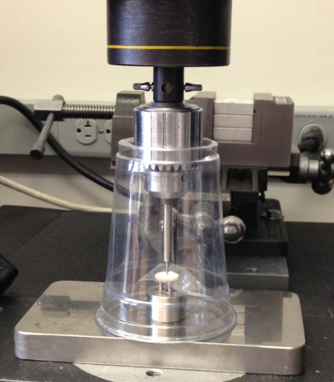 Biaxial flexual strength test fixture